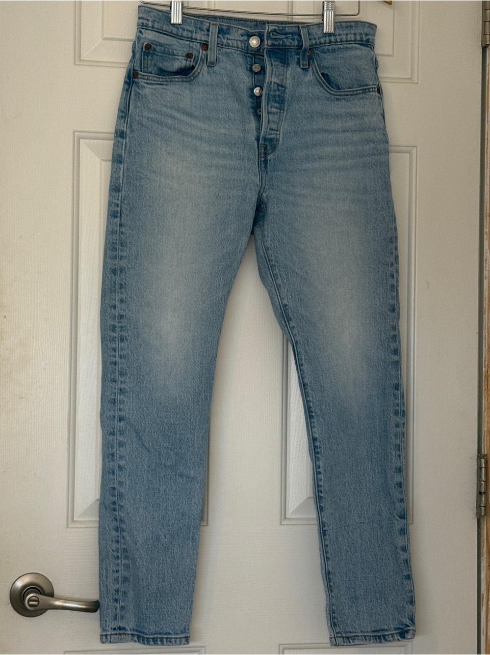 Levi's Wedgie Light Blue High-Rise Straight Jeans